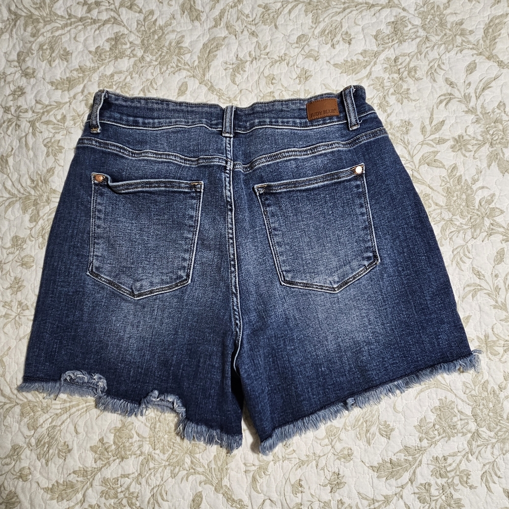 Judy Blue Distressed Jean Shorts - Picture 3 of 4